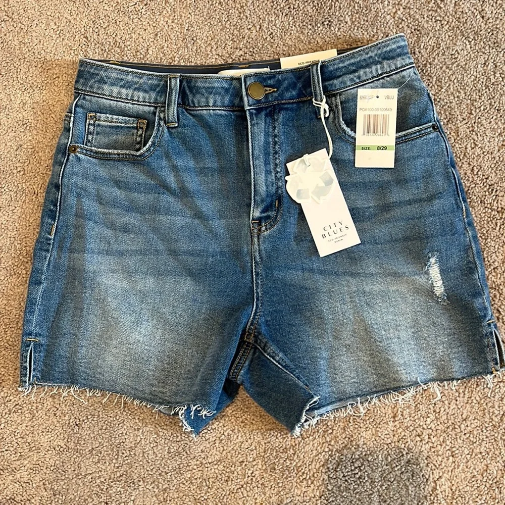 City Blues Flex Fit Shorts Women's Eco Friendly Denim Size 8/29 NWT